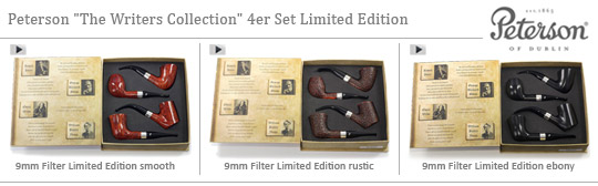 Peterson "The Writers Collection" 4er Set Limited Edition 9mm