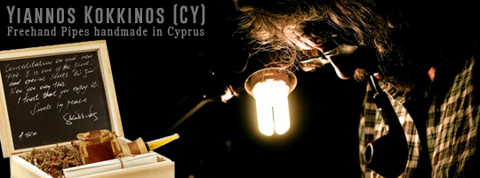 Yiannos Kokkinos Freehand Pipes handmade in Cyprus Yiannos Kokkinos Freehand Pipes handmade in Cyprus