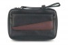Pfeifentasche 4er Leder schwarz mit bordeaux Aufsatz