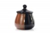 Tobacco Pot ceramic black/brown with humidifier