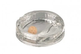 Pfeifen- & Zigarrenascher Glas transparent mit 3 Ablagen
