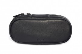 Peterson Pfeifentasche 2er schwarz Leder