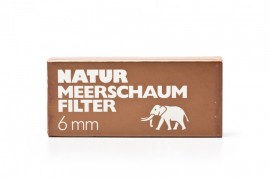 White Elephant Natur-Meerschaumfilter 6mm, 45 Stück