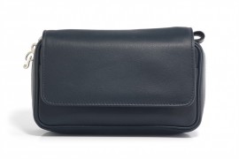 Peterson Pfeifentasche 2er blau Leder